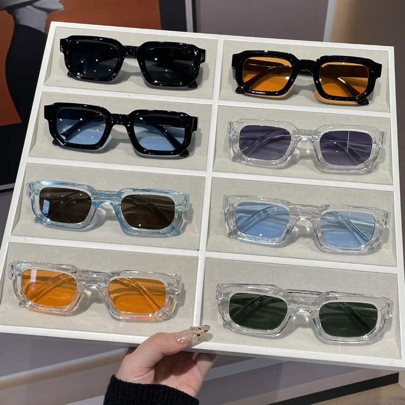 Men'S Fashion Glasses - Kacamata Hitam Retro Bingkai Kecil Persegi