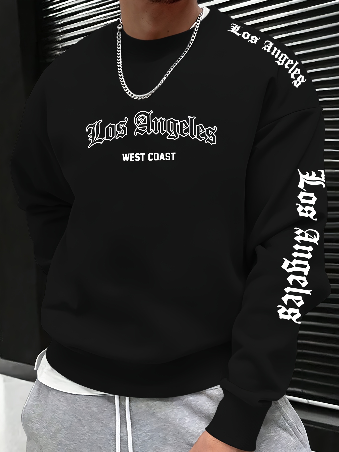 Men'S Spring Fashion - Sweatshirt Pria Leher Bulat dengan Cetakan