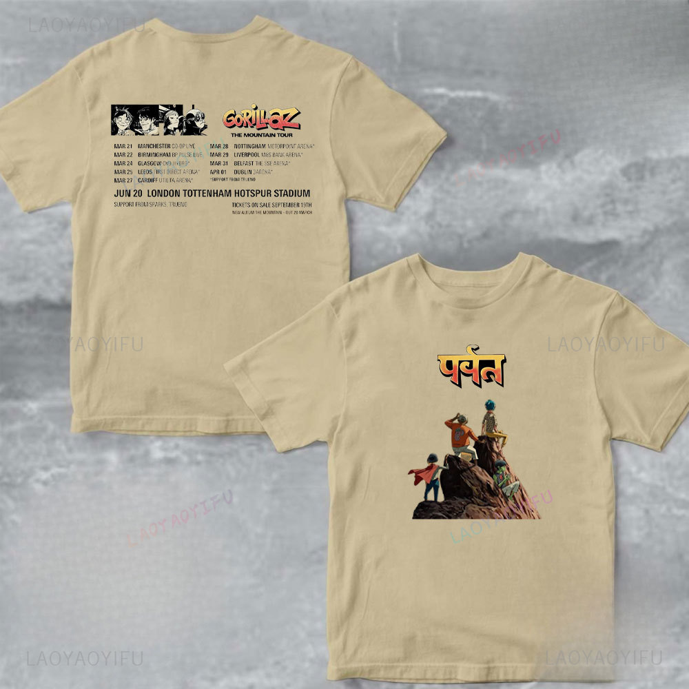 Men'S Fashion Uk - Kaos Katun Uniseks Gorillaz The Mountain