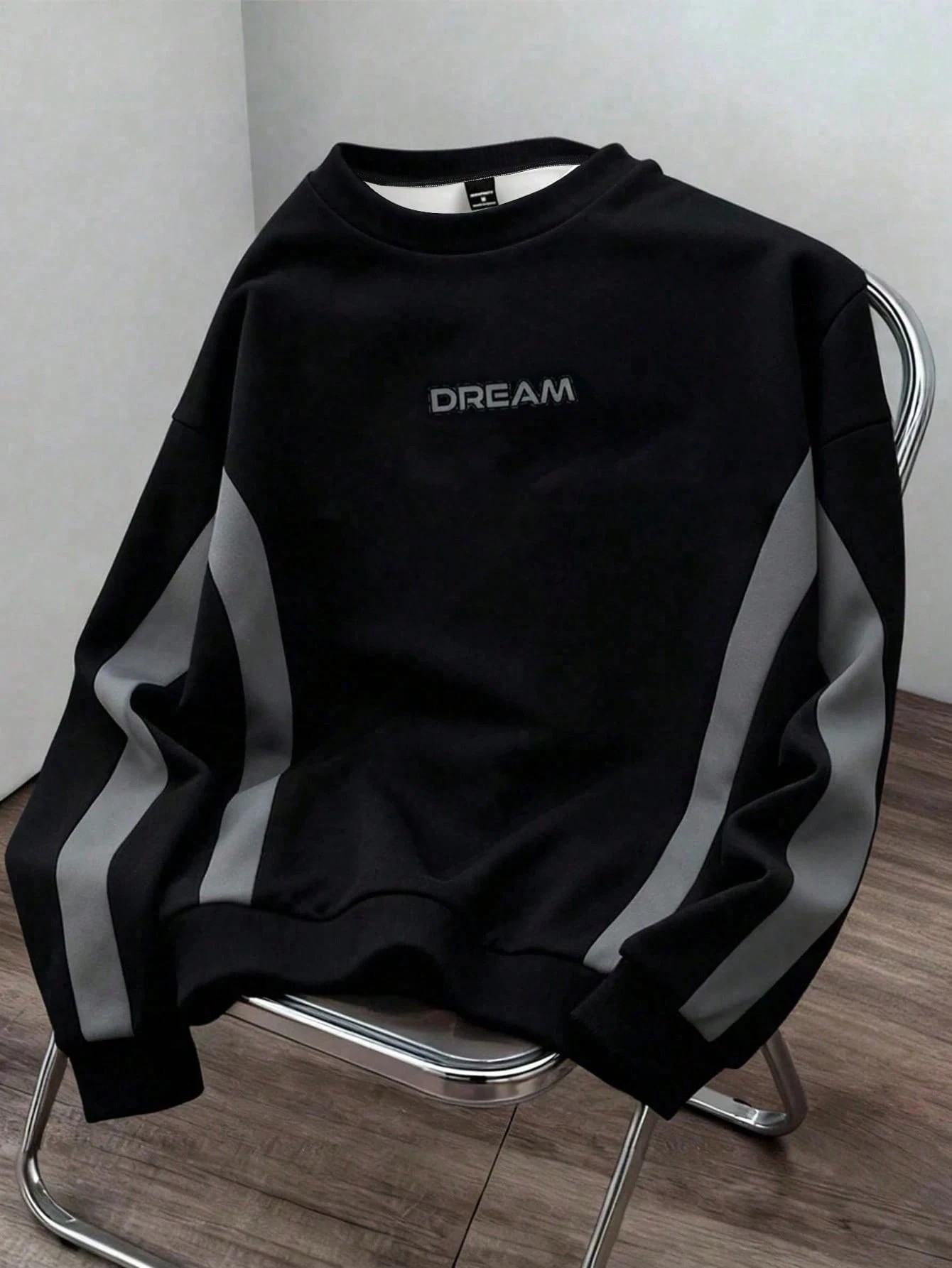 Men'S Spring Fashion - Sweatshirt Pria Leher Bulat Motif Huruf