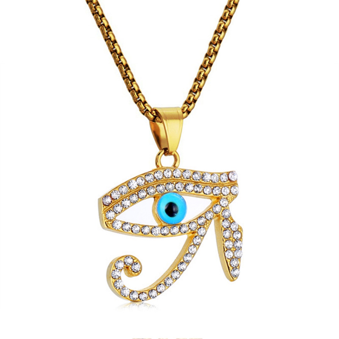 Men Fashion Egypt - Liontin Mata Horus Kuno Mesir Berlapis
