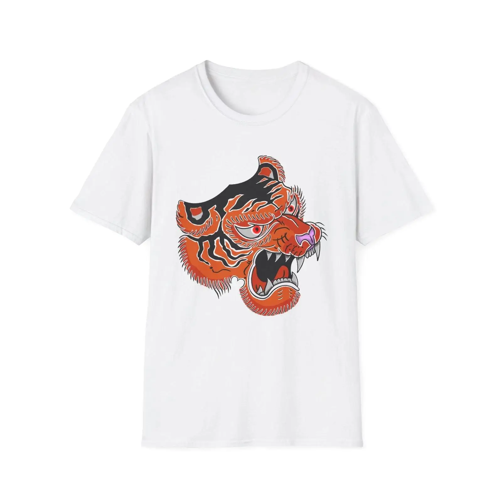 Mens Fashion Style Images - Kaos dengan Gambar Kepala Harimau yang
