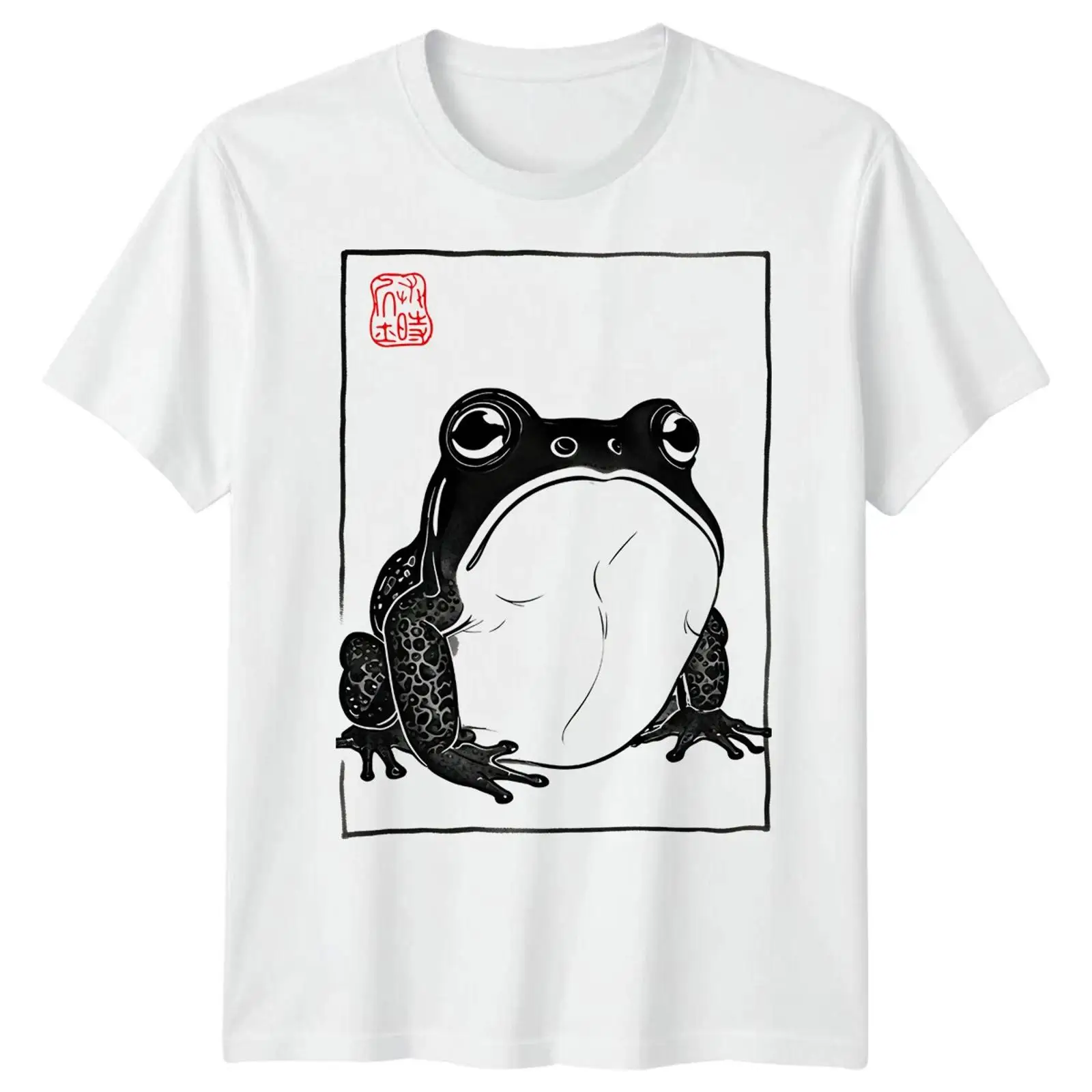 Mens Fashion Style Images - Kaos Pria Bergambar Katak Gaya Jepang