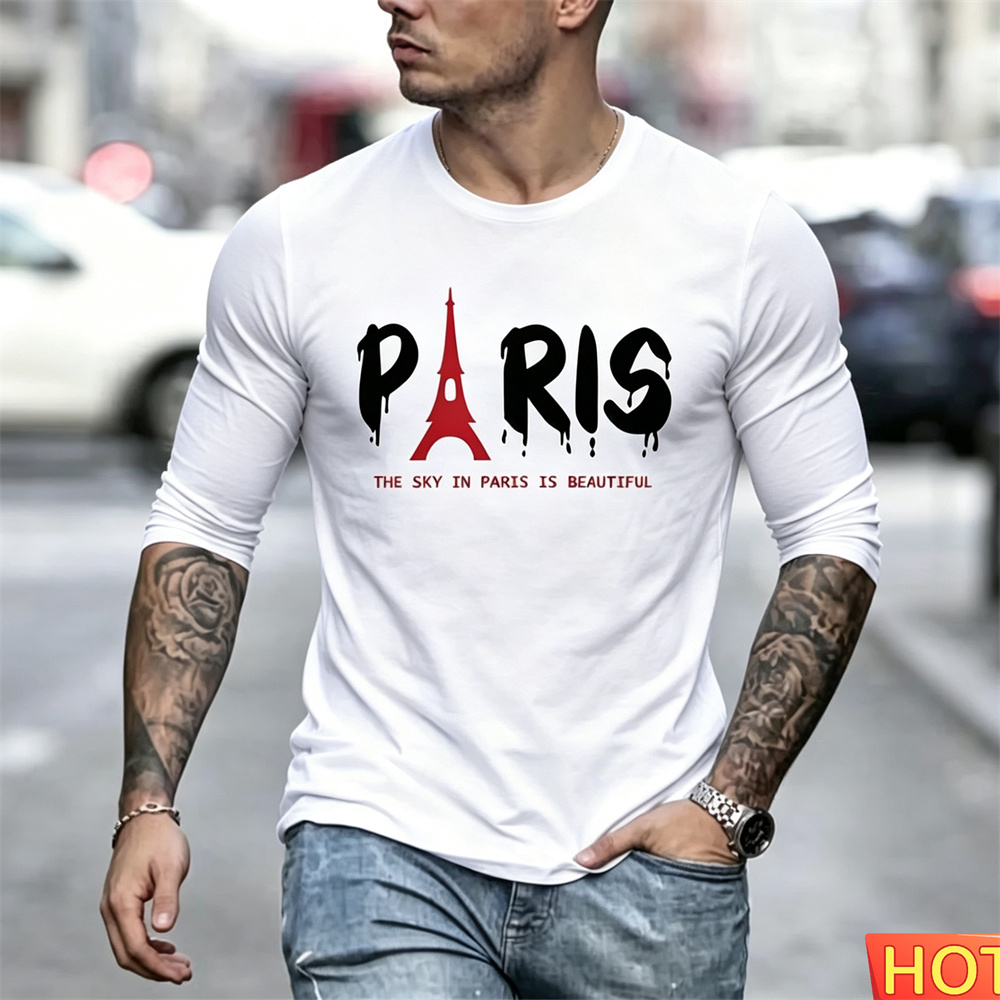 Men'S Fashion Y2K - Kaos Lengan Panjang Pria Musim Gugur