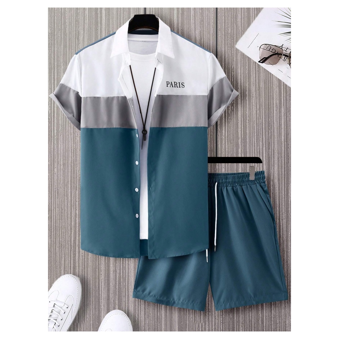 Men'S Fashion Y2K - Setelan Fashion Pria Warna Biru Dan