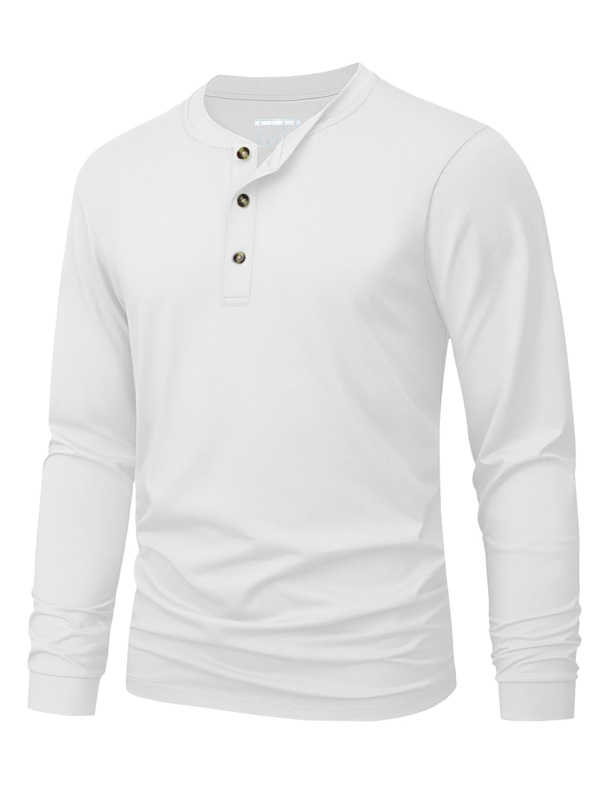 Men'S Spring Fashion - Kaos Henley Pria Polos Warna Solid,