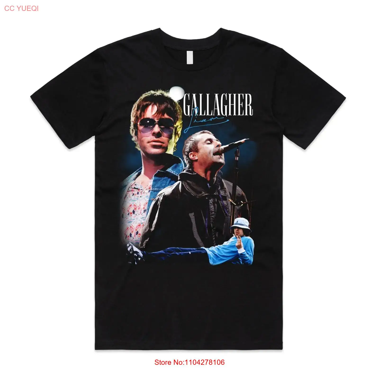 Men'S Fashion Uk - Kaos Homage Liam Gallagher, Atasan Retro