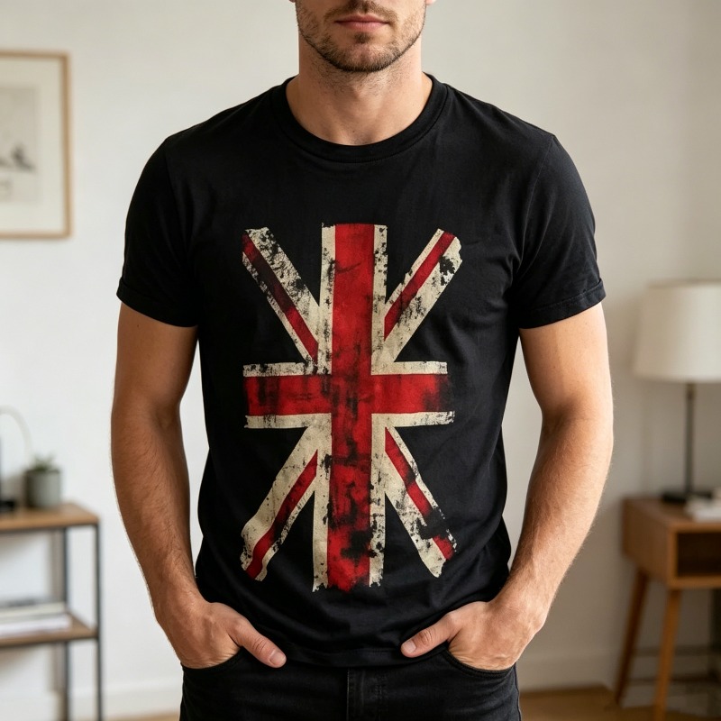 Kaos Grafis Union Jack Vintage - Men'S Fashion Uk ulasan dan harga