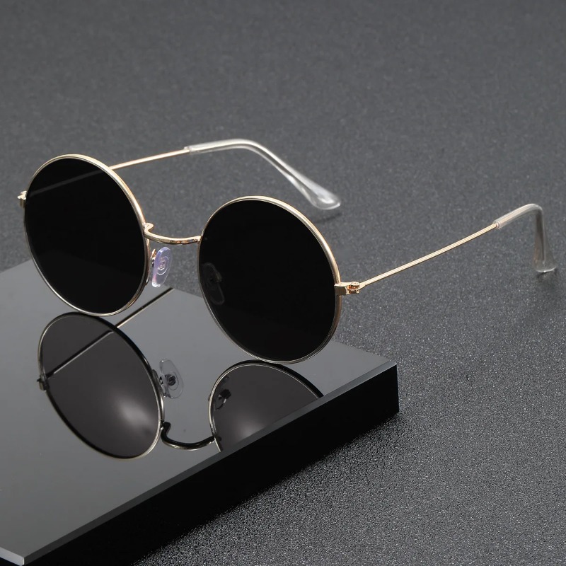 Kacamata Hitam Gaya Punk Pria  - Men'S Fashion Round Glasses ulasan dan harga