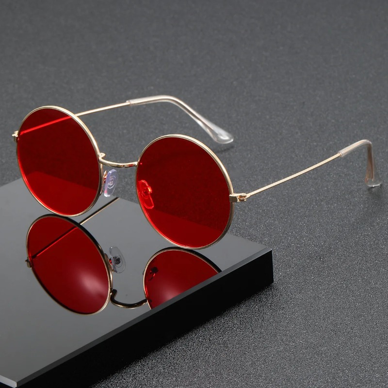 Kacamata Hitam Gaya Punk Pria  - Men'S Fashion Round Glasses ulasan dan harga