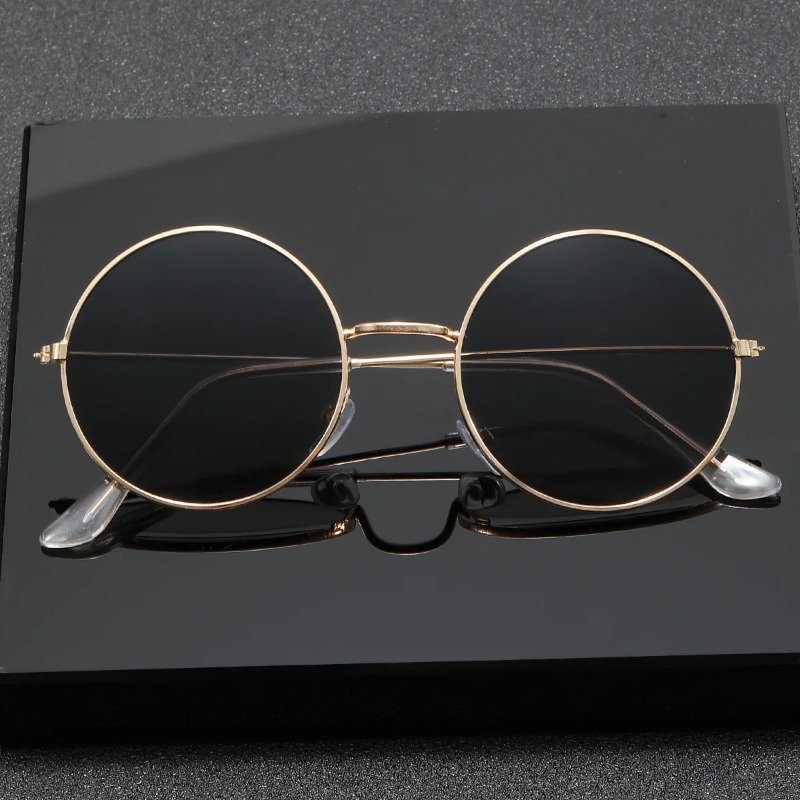 Kacamata Hitam Gaya Punk Pria  - Men'S Fashion Round Glasses ulasan dan harga