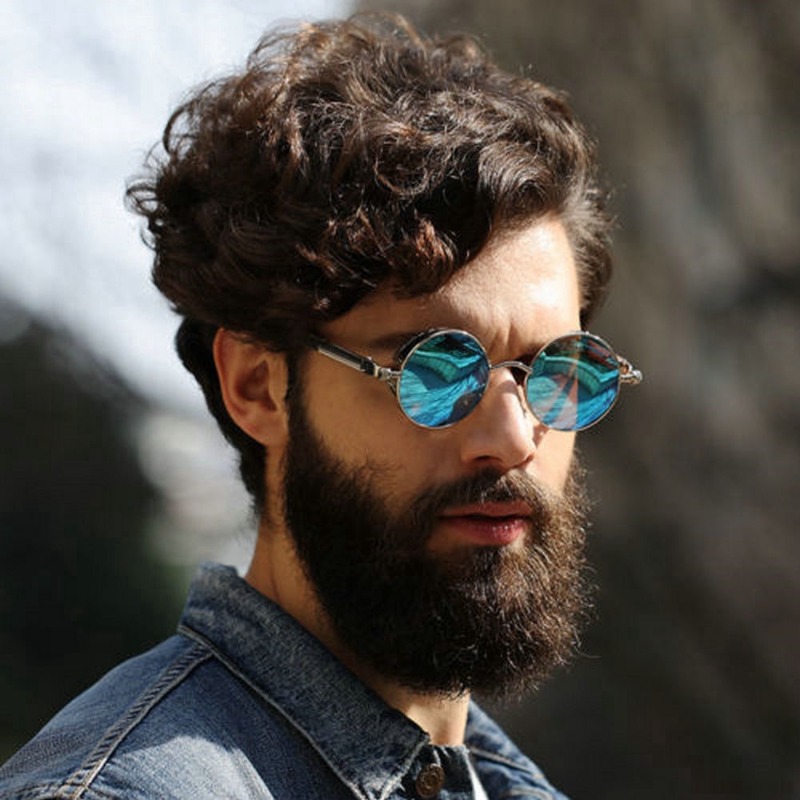 Kacamata Steampunk Logam Pria  - Men'S Fashion Round Glasses ulasan dan harga