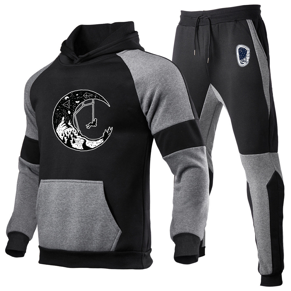 Hoodie+Celana Olahraga Pria Mo - Men'S Fashion Y2K ulasan dan harga