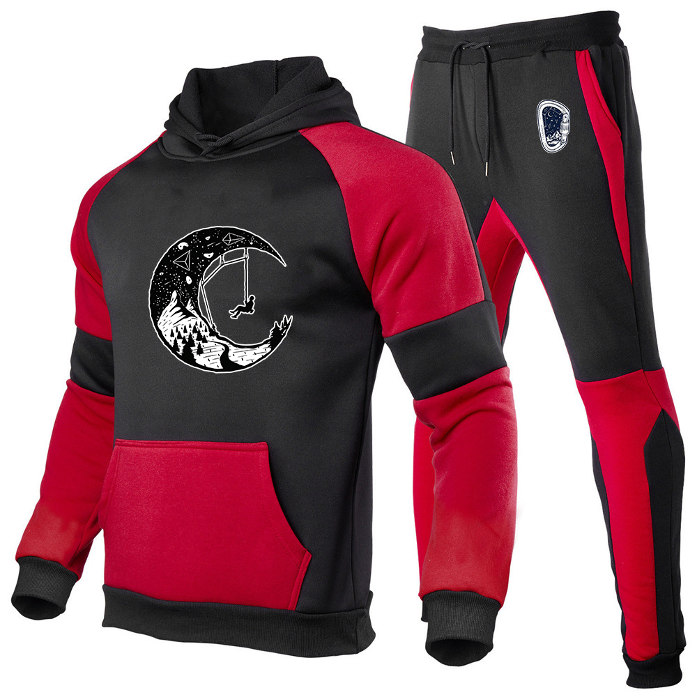 Hoodie+Celana Olahraga Pria Mo - Men'S Fashion Y2K ulasan dan harga