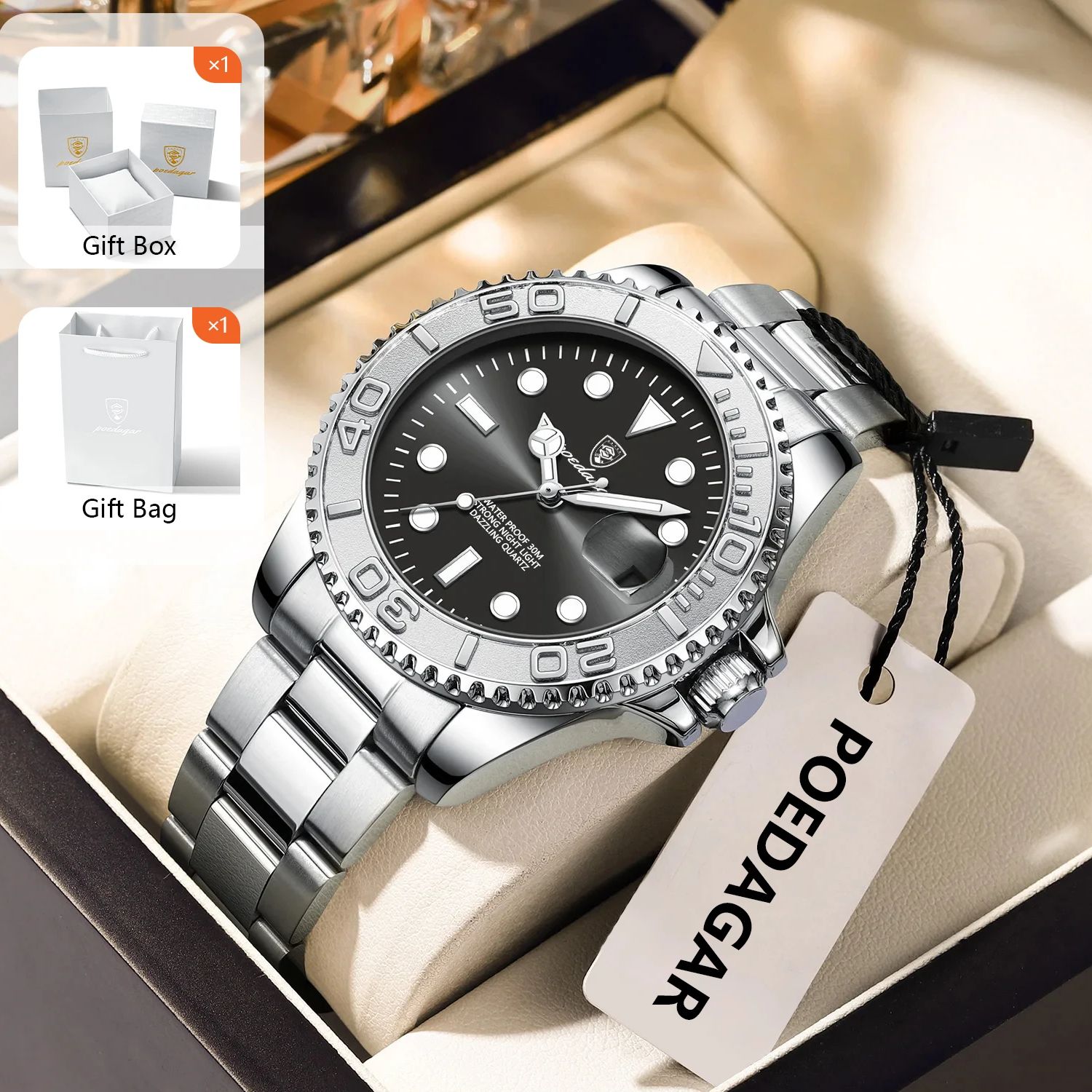 POEDAGAR Jam Tangan Pria Olahr - Mens Fashion Bracelet ulasan dan harga