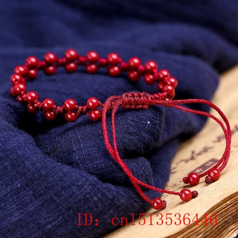 Disesuaikan merah alami Cinnab - Mens Fashion Bracelet ulasan dan harga