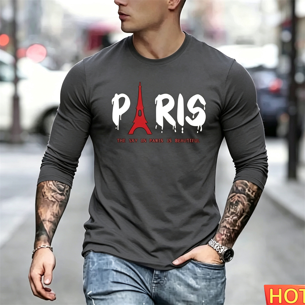 Kaos Lengan Panjang Pria Musim - Men'S Fashion Y2K ulasan dan harga