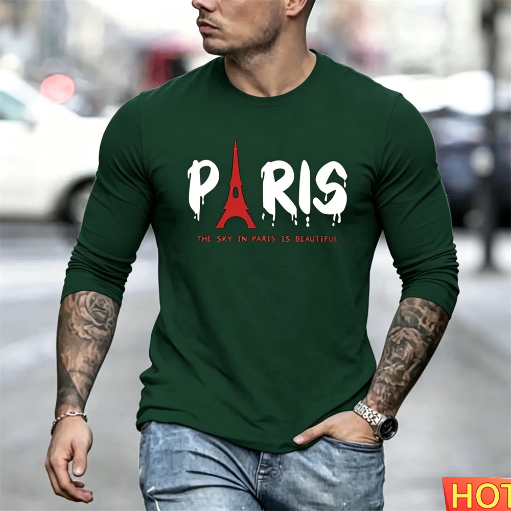 Kaos Lengan Panjang Pria Musim - Men'S Fashion Y2K ulasan dan harga