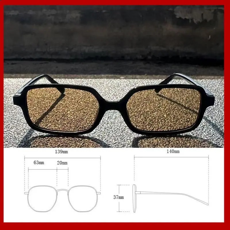 Kacamata Hitam Persegi Panjang - Men'S Fashion Glasses ulasan dan harga