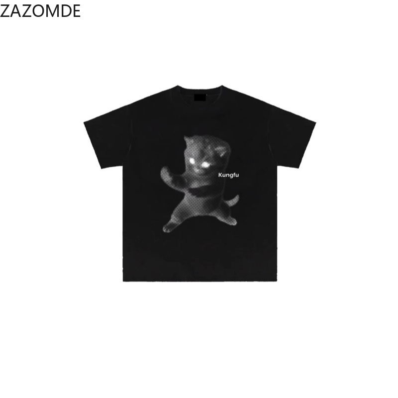 ZAZOMDE Ins Kaos Grafis Slogan - Mens Fashion Style Images ulasan dan harga
