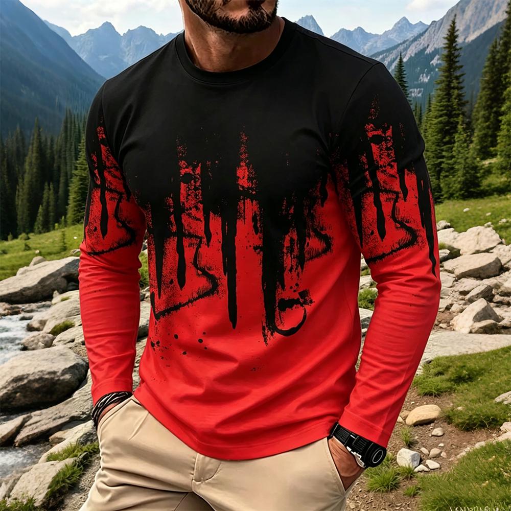 Kaos Lengan Panjang Pria Motif - Men'S Spring Fashion ulasan dan harga
