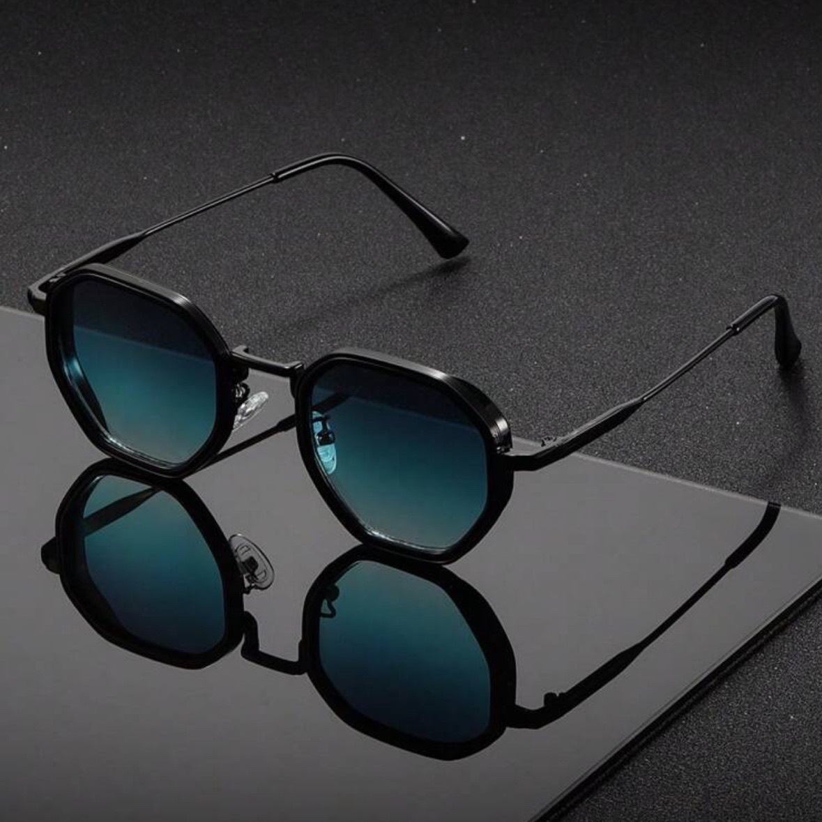 1 Pasang Kacamata Hitam Modis  - Men'S Fashion Round Glasses ulasan dan harga